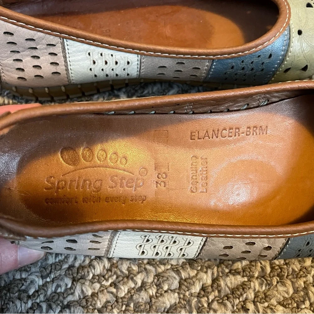 Spring Step Elancer Leather Ballerina Shoes EU 38